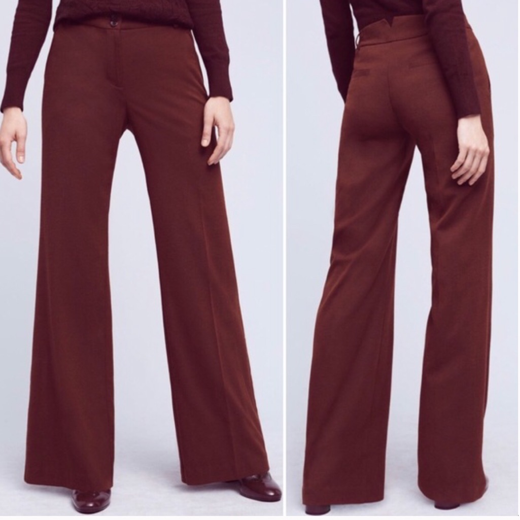 Anthro Cartonnier Monica Wide Leg Pants